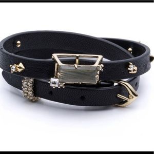 Alexis Bittar leather labradorite wrap nwot